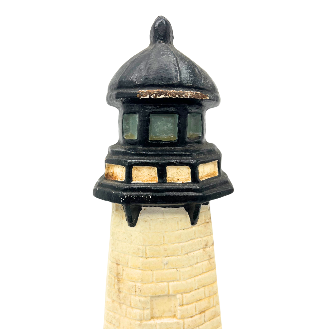 large vintage cast iron lighthouse door stop