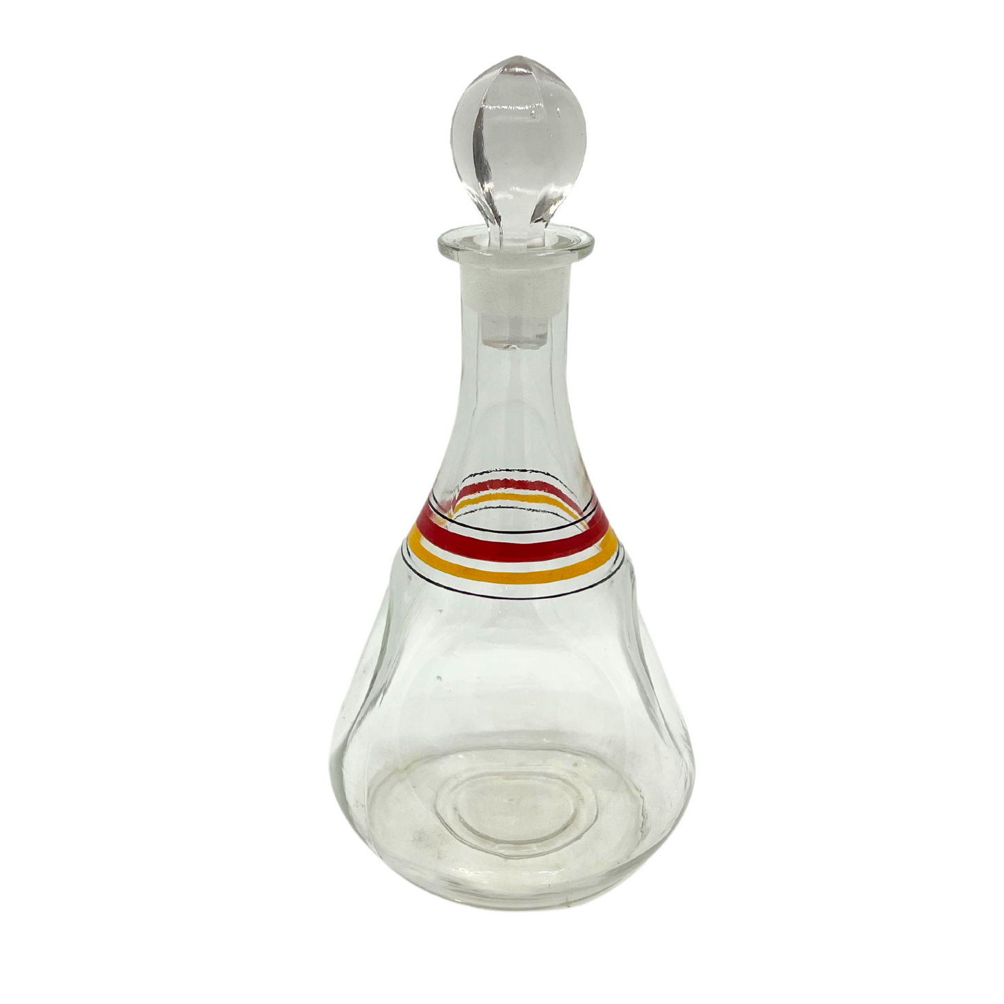 mid-century striped decanter