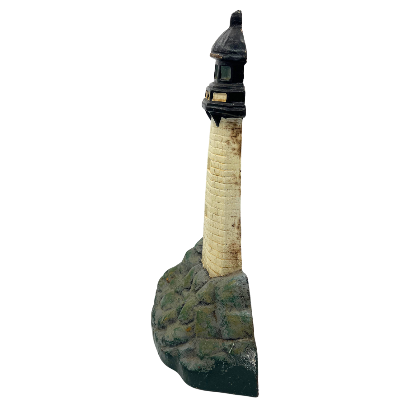 large vintage cast iron lighthouse door stop