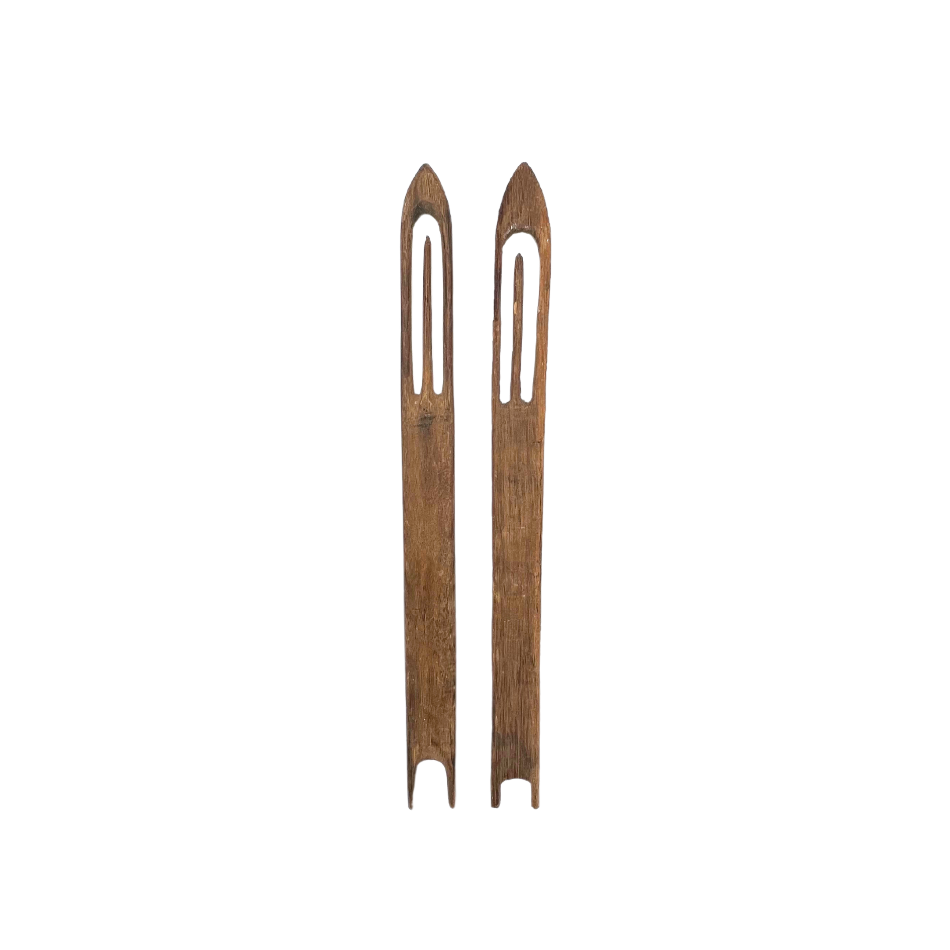 antique pair of fishing net mending needles
