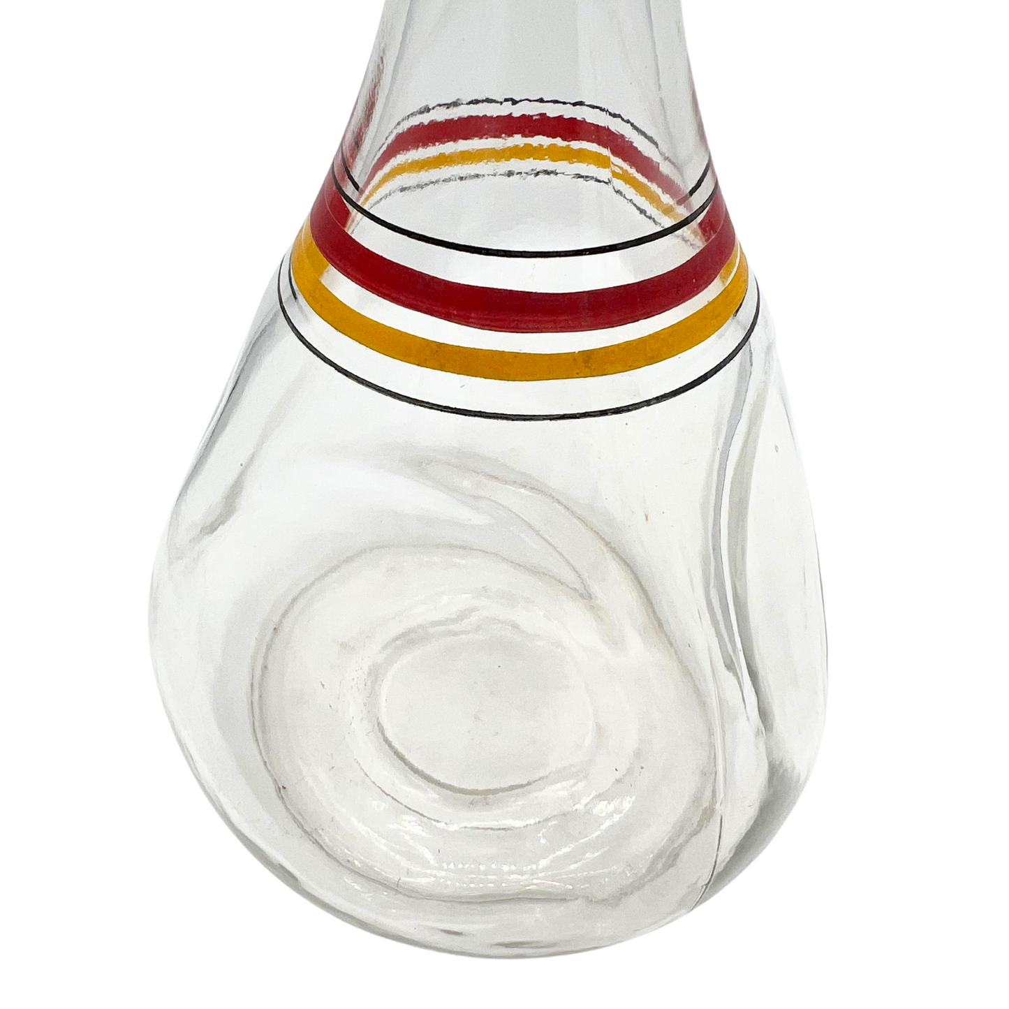 mid-century striped decanter