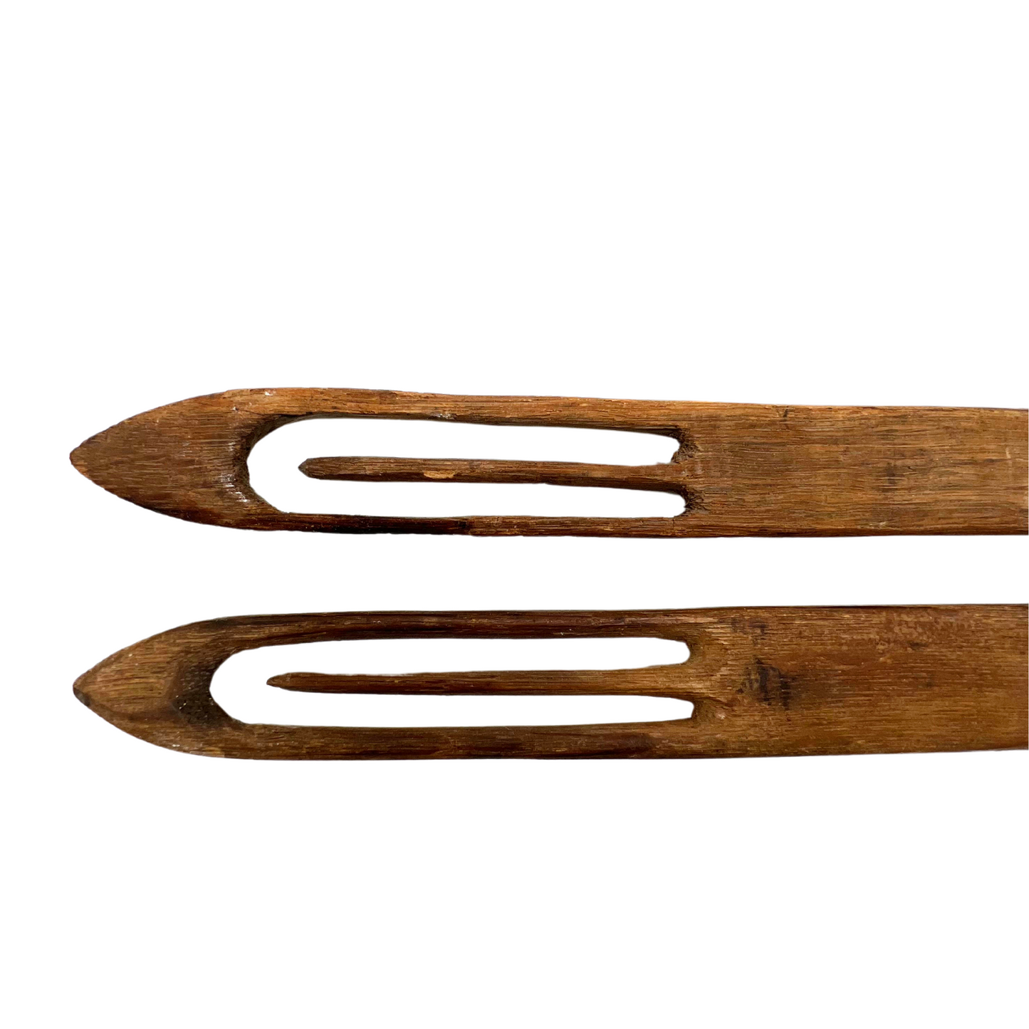 antique pair of fishing net mending needles