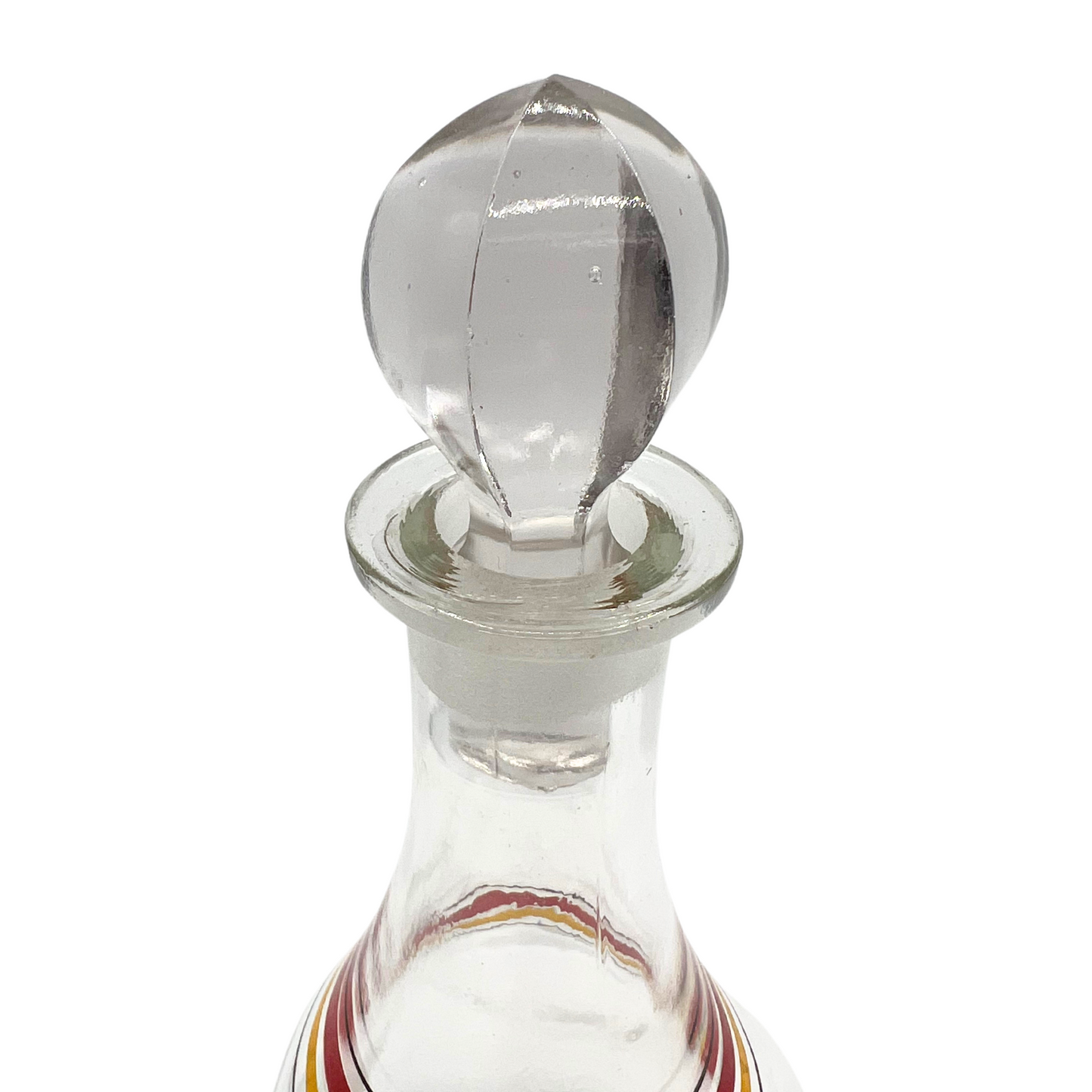 mid-century striped decanter