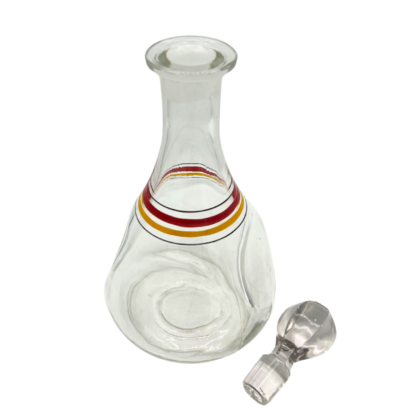mid-century striped decanter