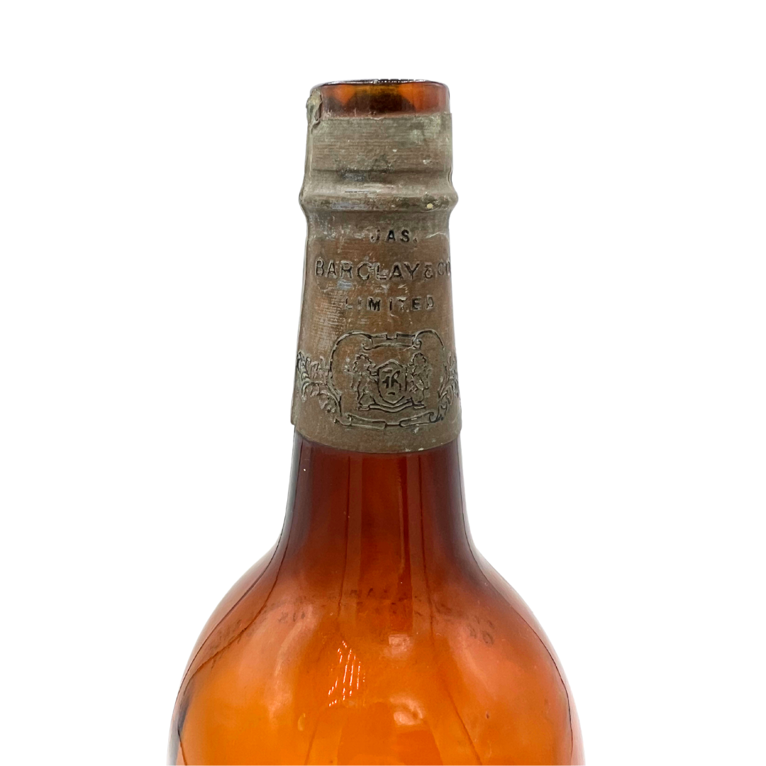 vintage Barclay & Co Limited amber whiskey bottle