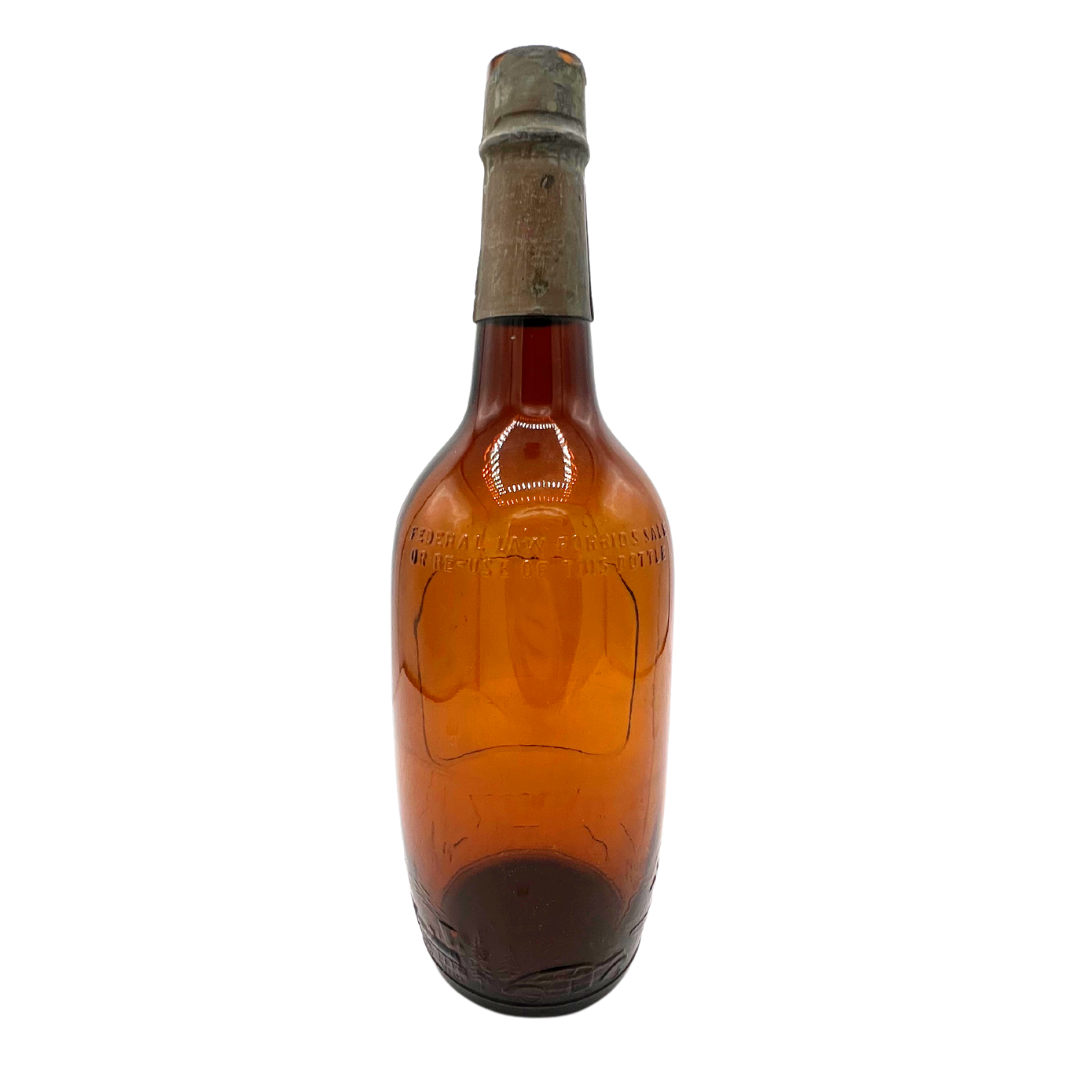 vintage Barclay & Co Limited amber whiskey bottle