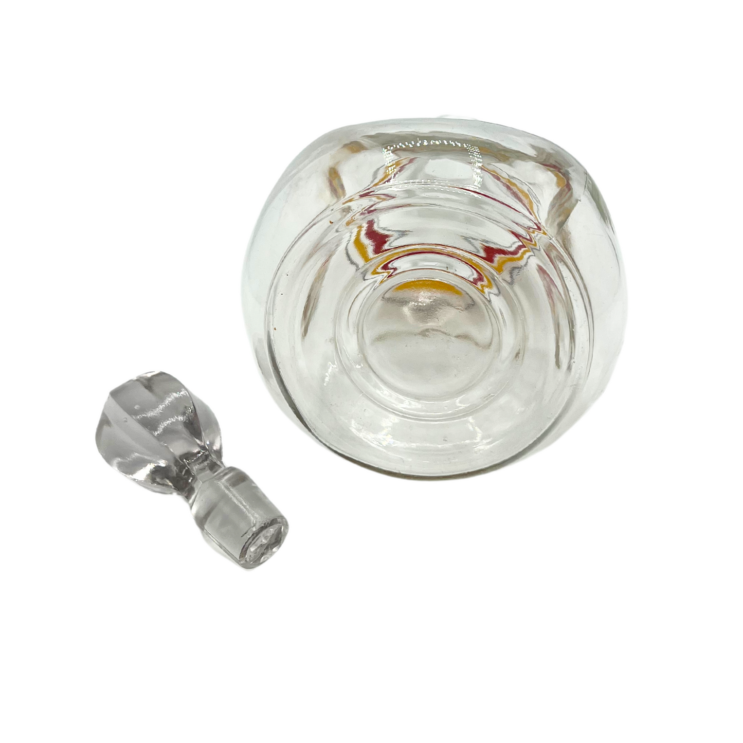 mid-century striped decanter