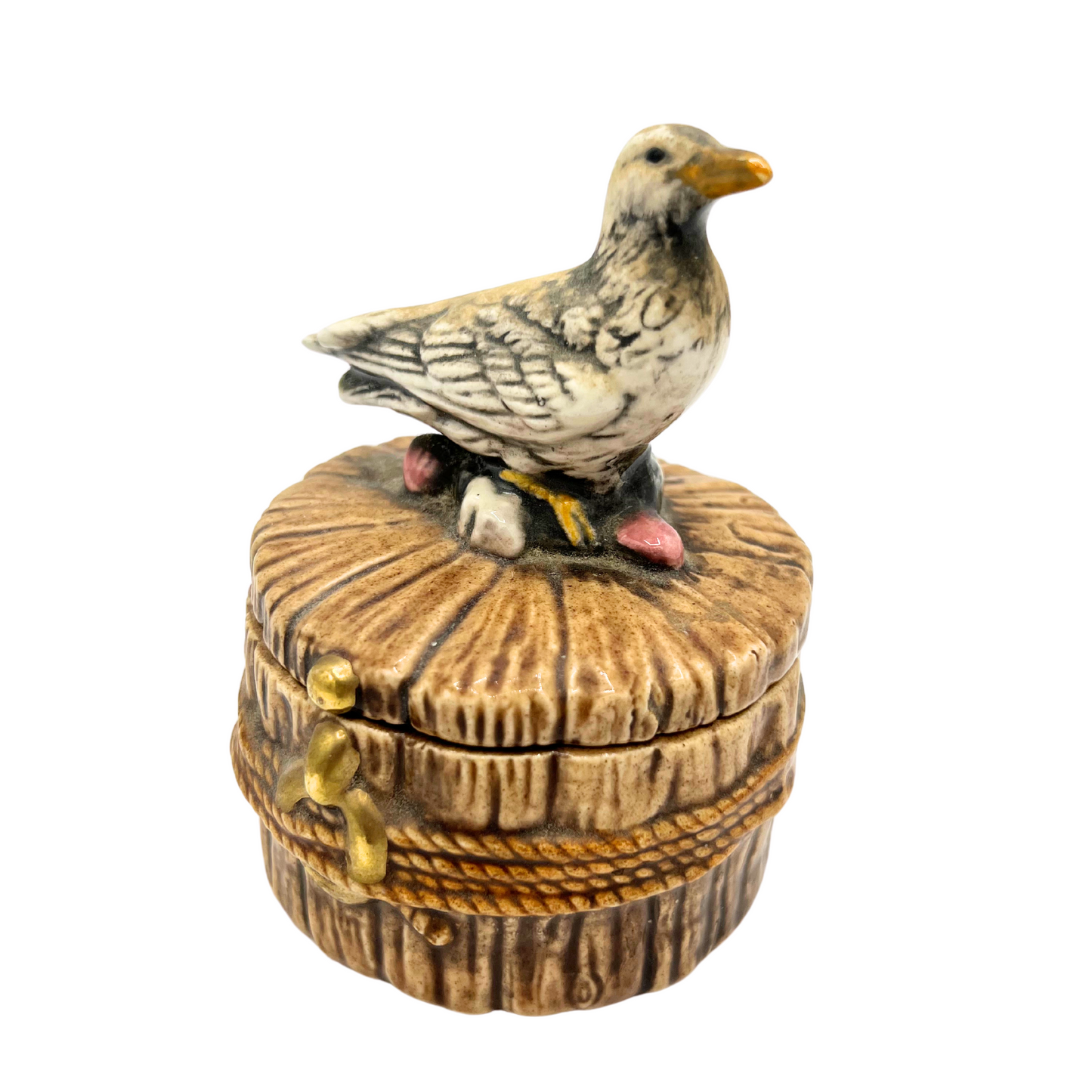 vintage seagull trinket box