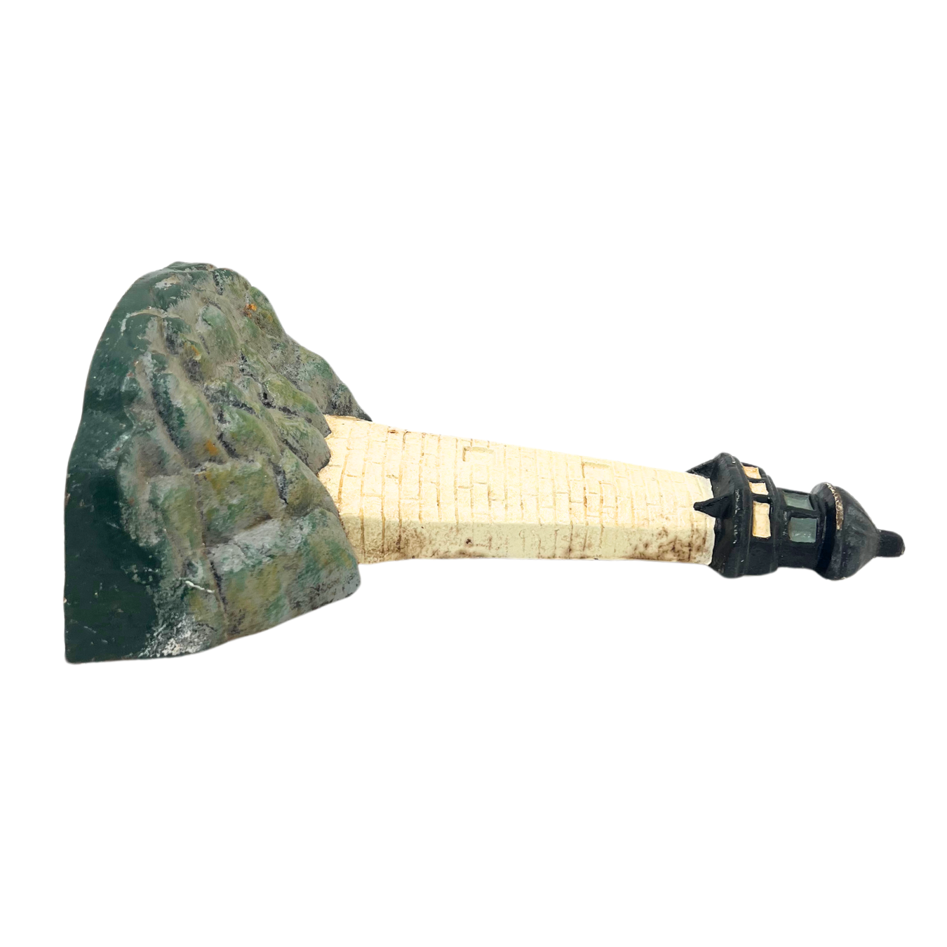 large vintage cast iron lighthouse door stop