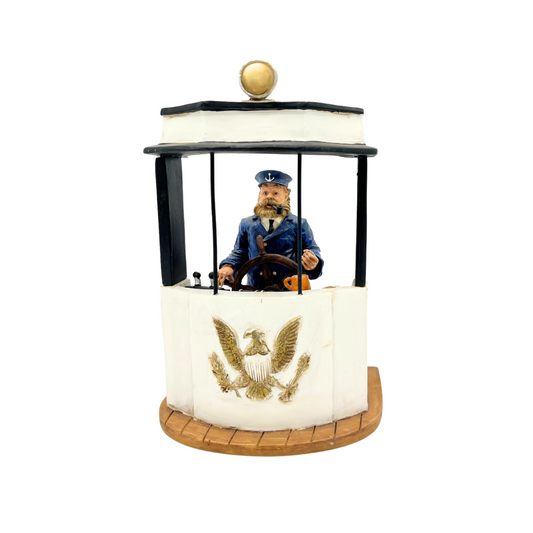 Old Salt Nautical Figurine "In Pilot House"
