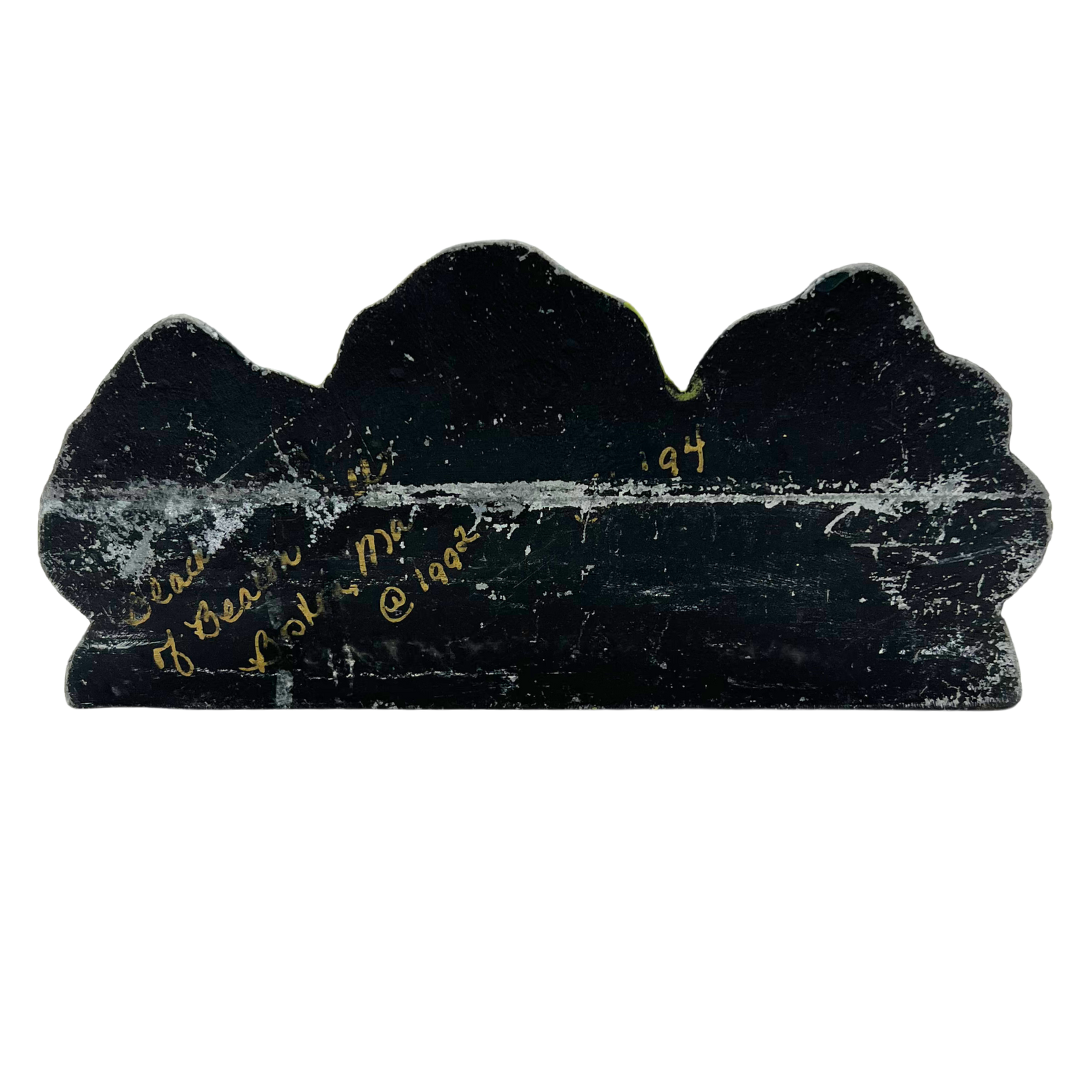 vintage cast iron swan boat door stop