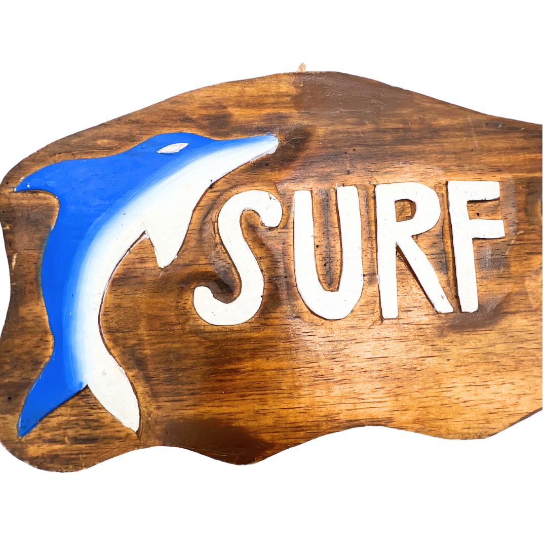 vintage wooden surf shack sign