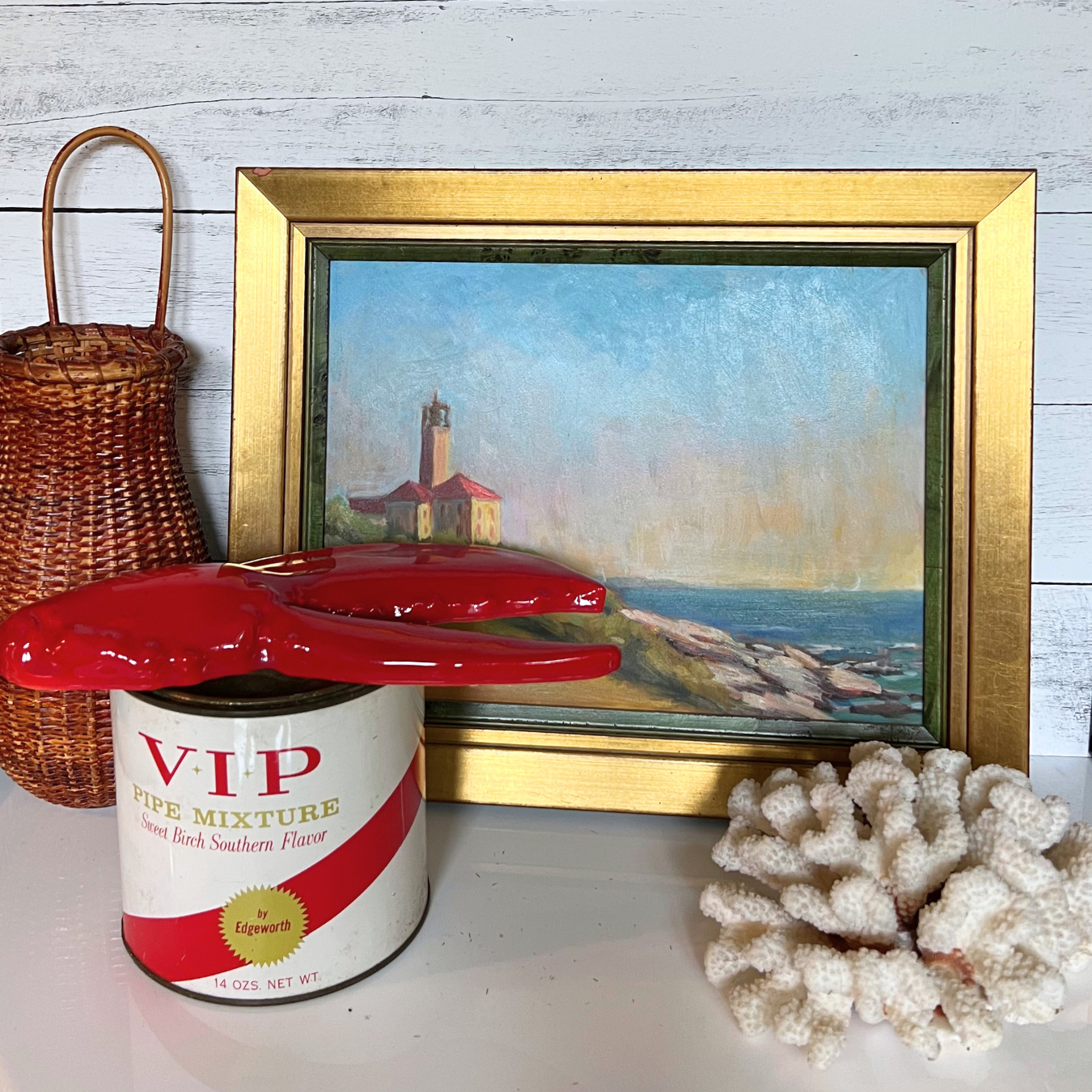 mid-century VIP tobacco tin