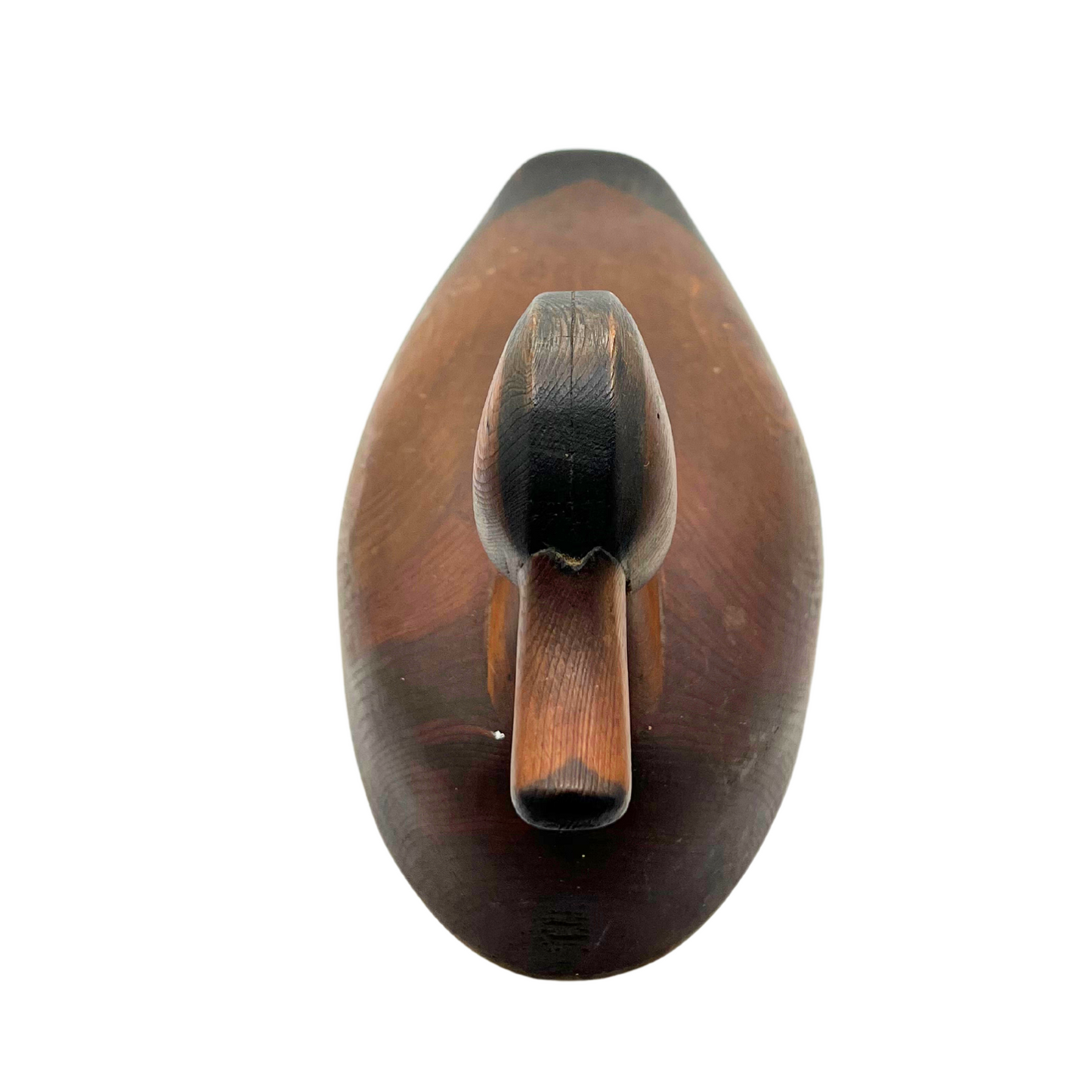 signed unpainted duck decoy