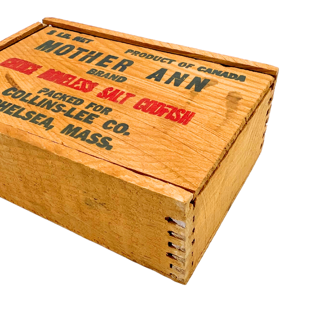 vintage Mother Ann codfish box
