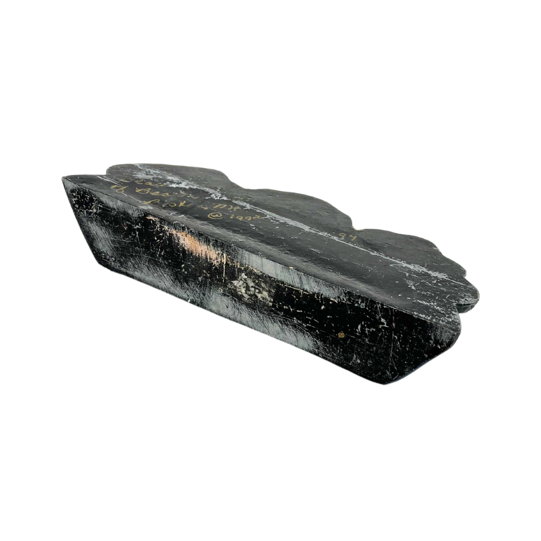 vintage cast iron swan boat door stop
