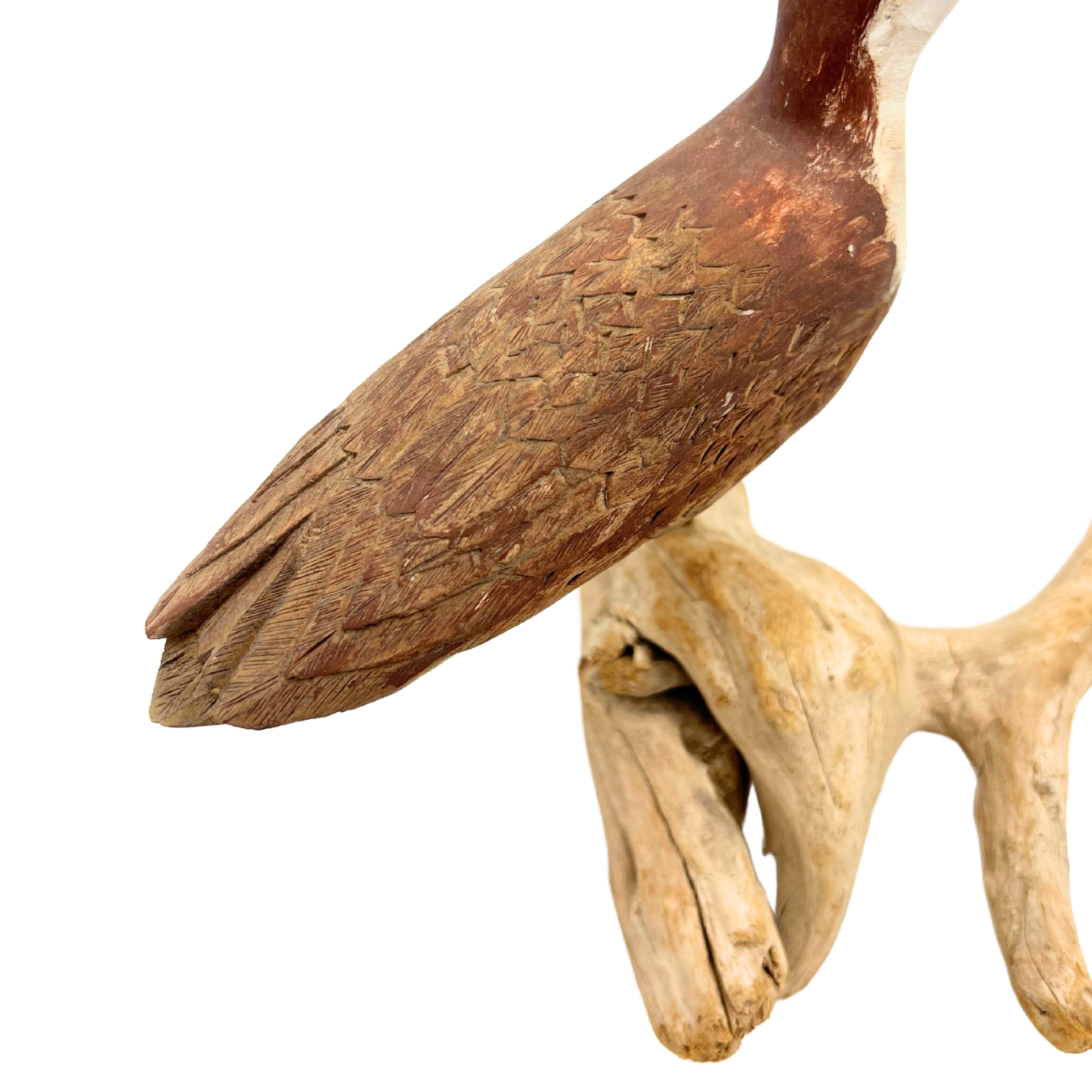 vintage shorebird on driftwood
