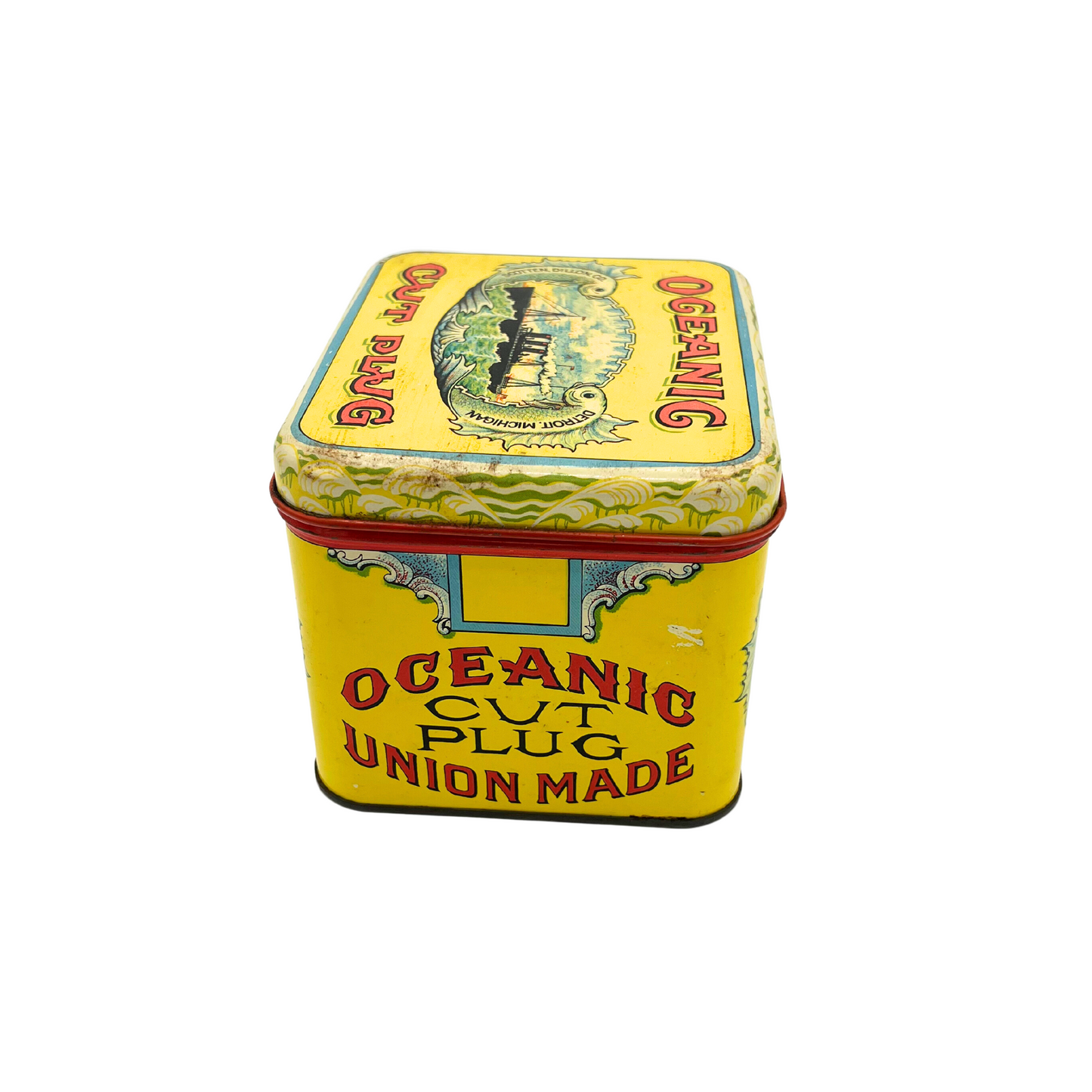 1970s Oceanic Cut Plug tobacco tin