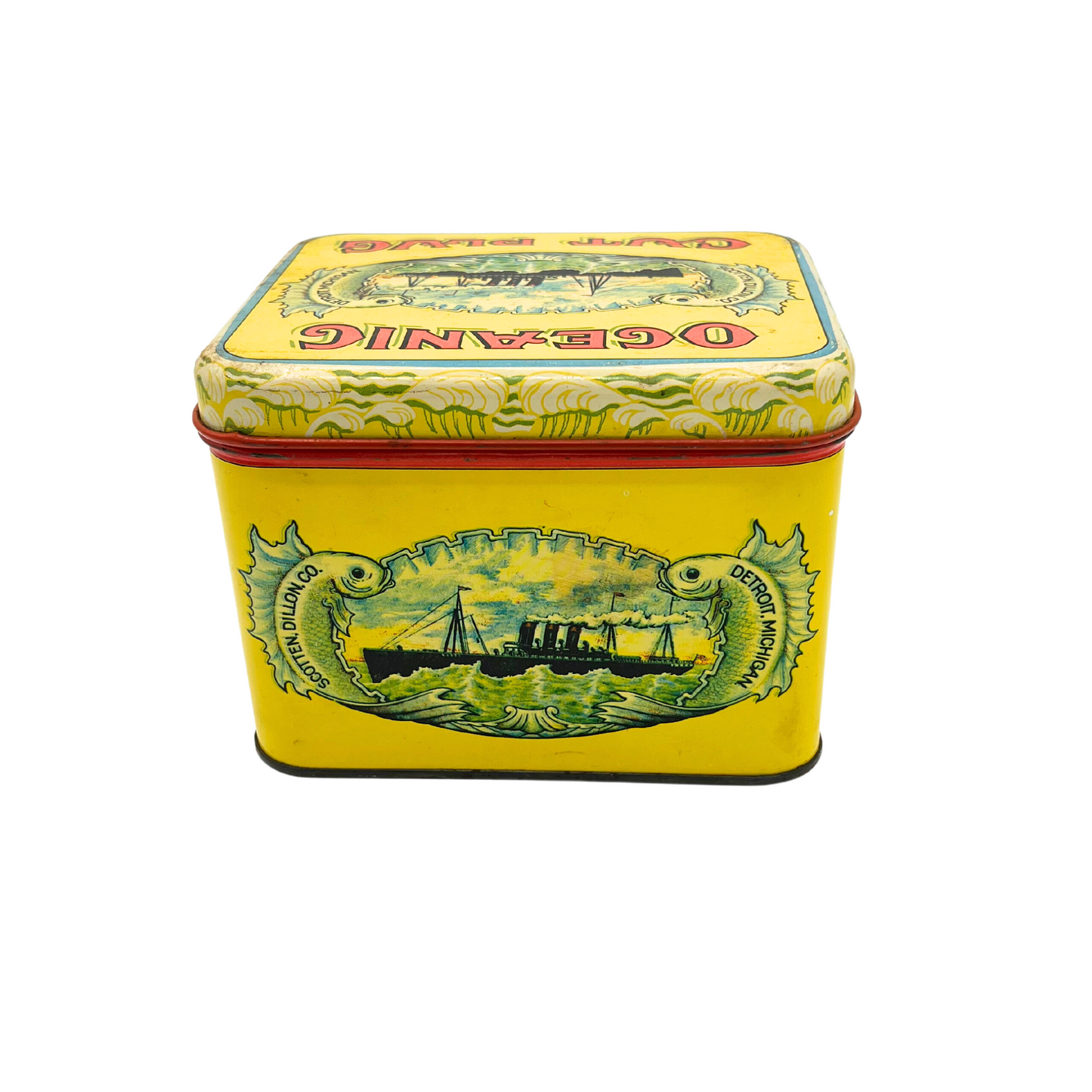 1970s Oceanic Cut Plug tobacco tin