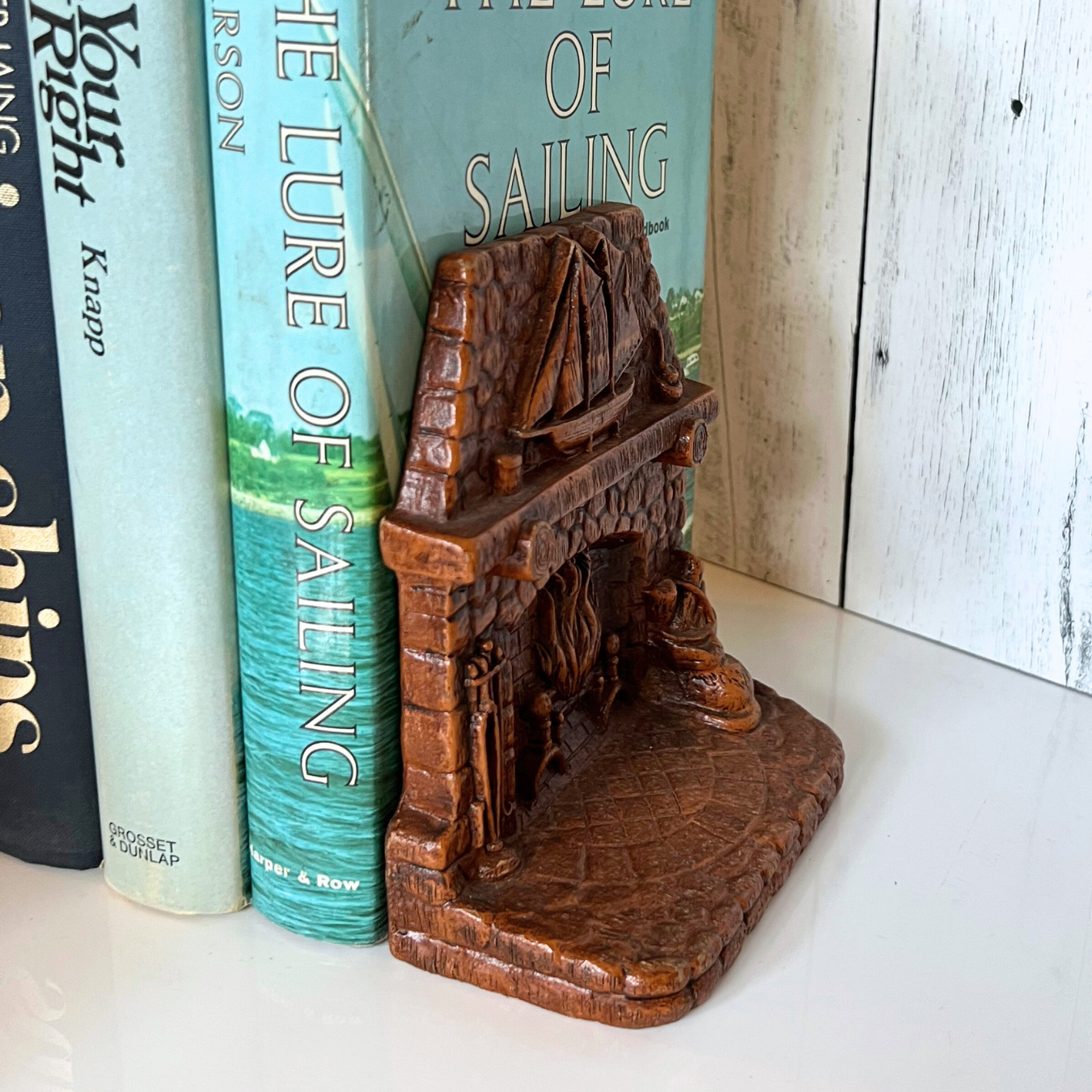 vintage nautical fireplace bookends