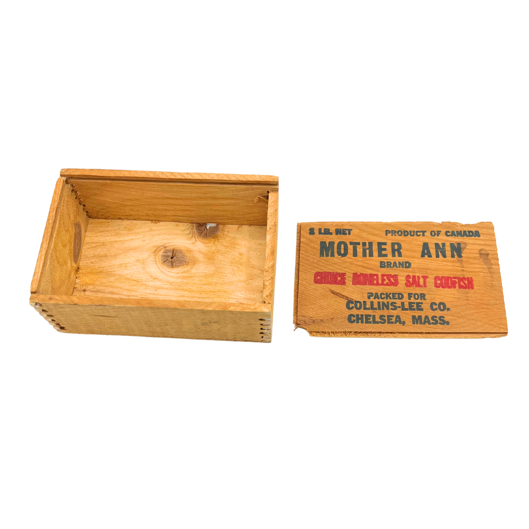 vintage Mother Ann codfish box