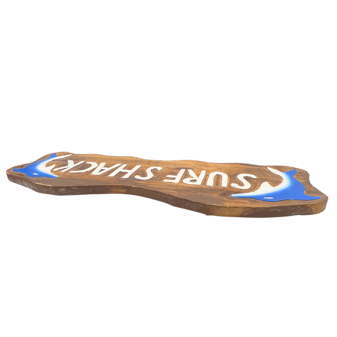 vintage wooden surf shack sign