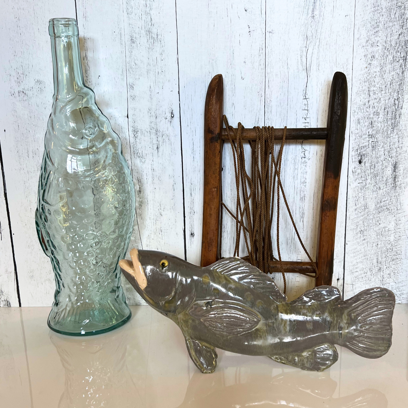 vintage fish bottle