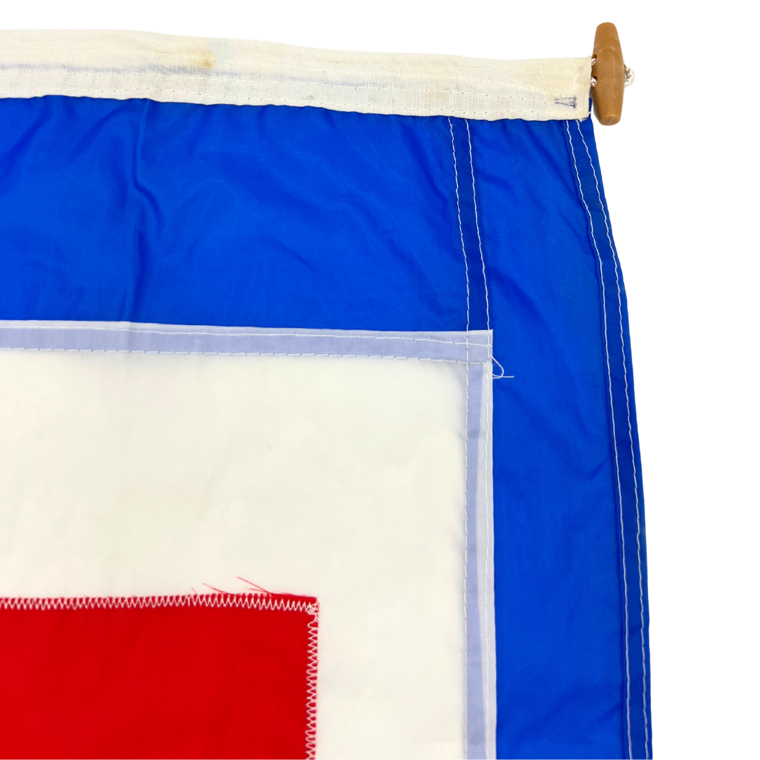 salvaged nautical signal flag - letter W