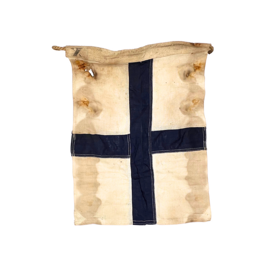 vintage cotton nautical signal flag - letter X