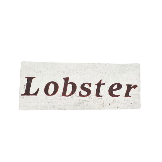 wooden lobster sign