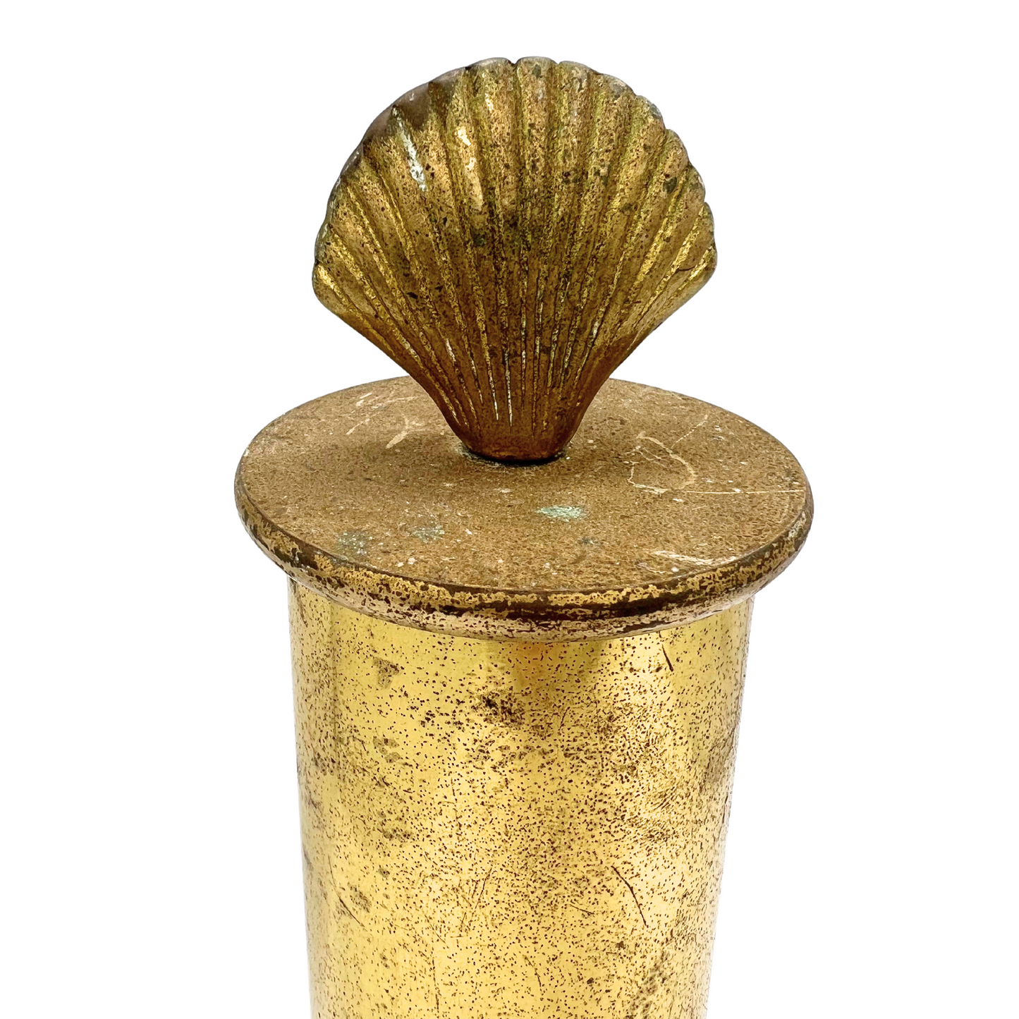 vintage brass shell match holder