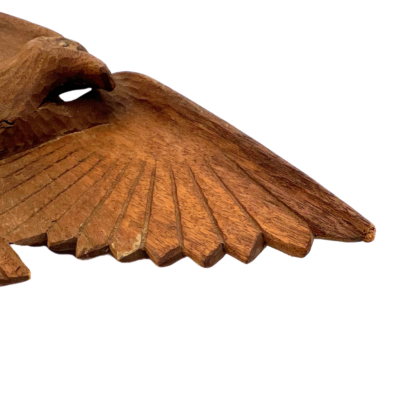 vintage carved wooden eagle wall hanging