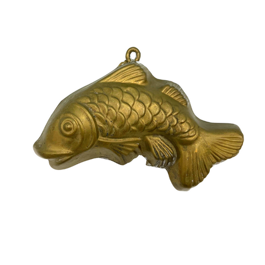 vintage brass fish mold