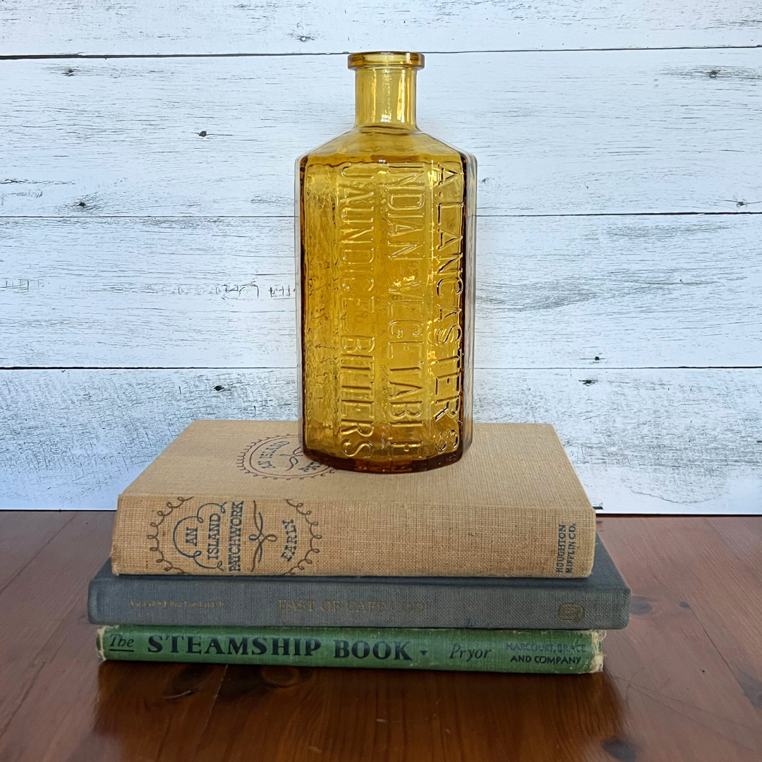 antique Indian vegetable jaundice bitters bottle