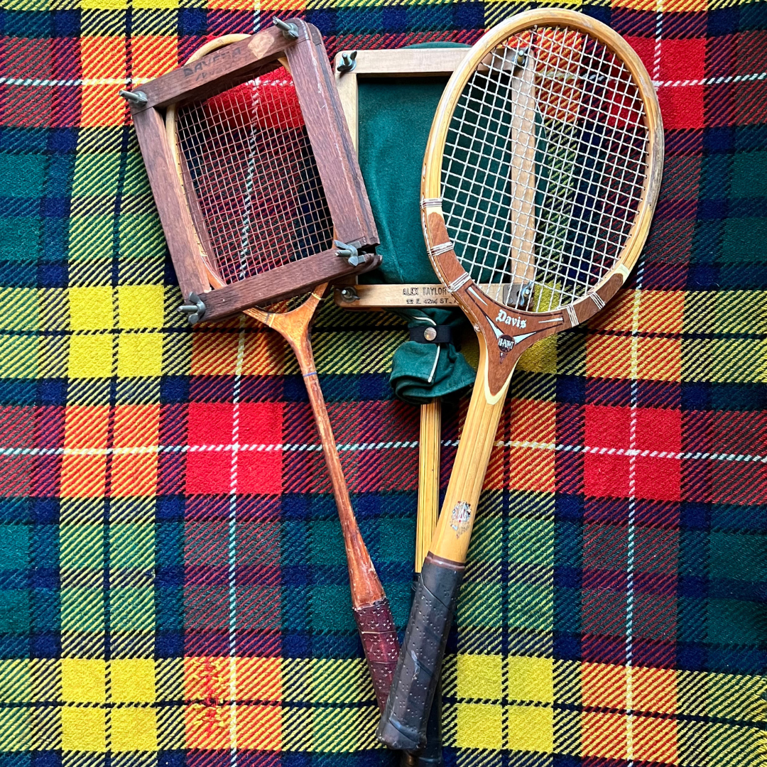 vintage Davis Hi-Point wooden tennis racquet