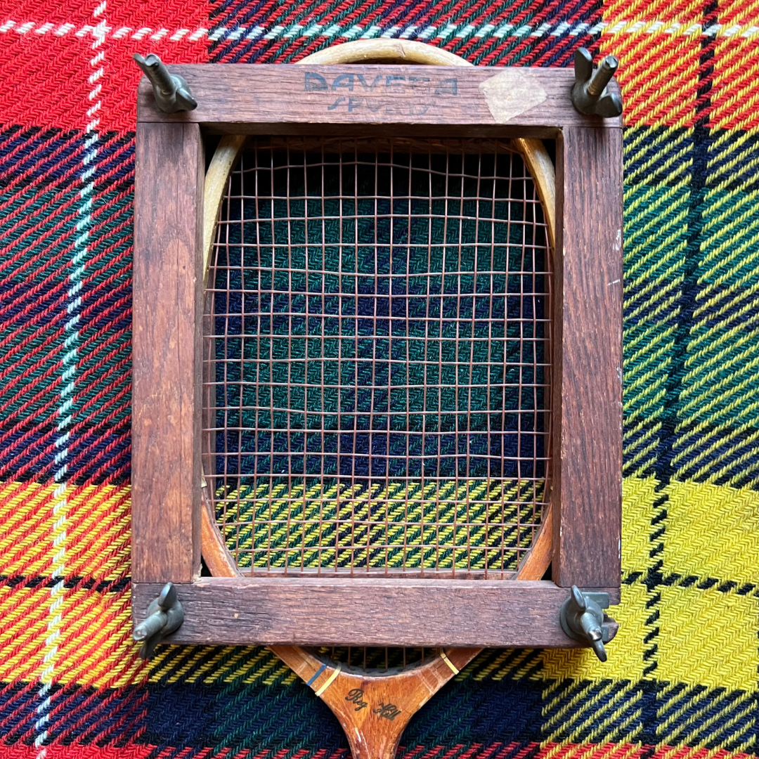 vintage Bancroft badminton racquet with wooden frame