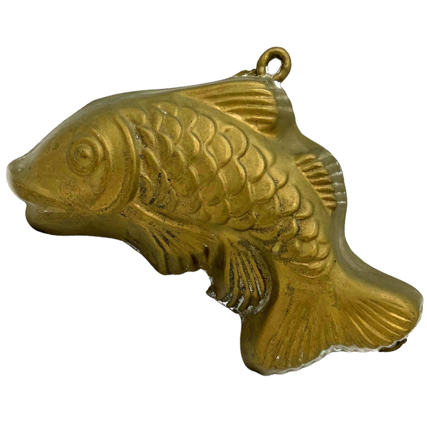 vintage brass fish mold