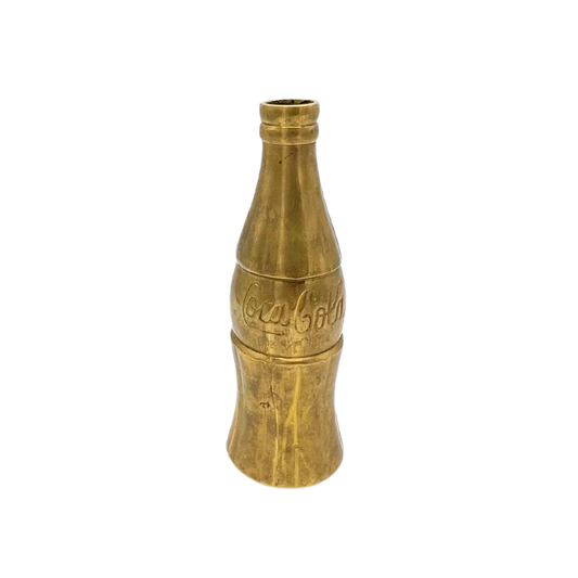 vintage brass Coca-Cola bottle