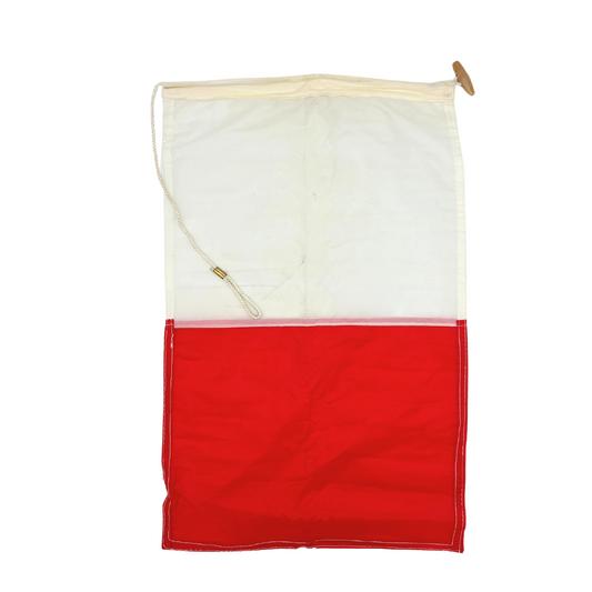 salvaged nautical signal flag - letter H