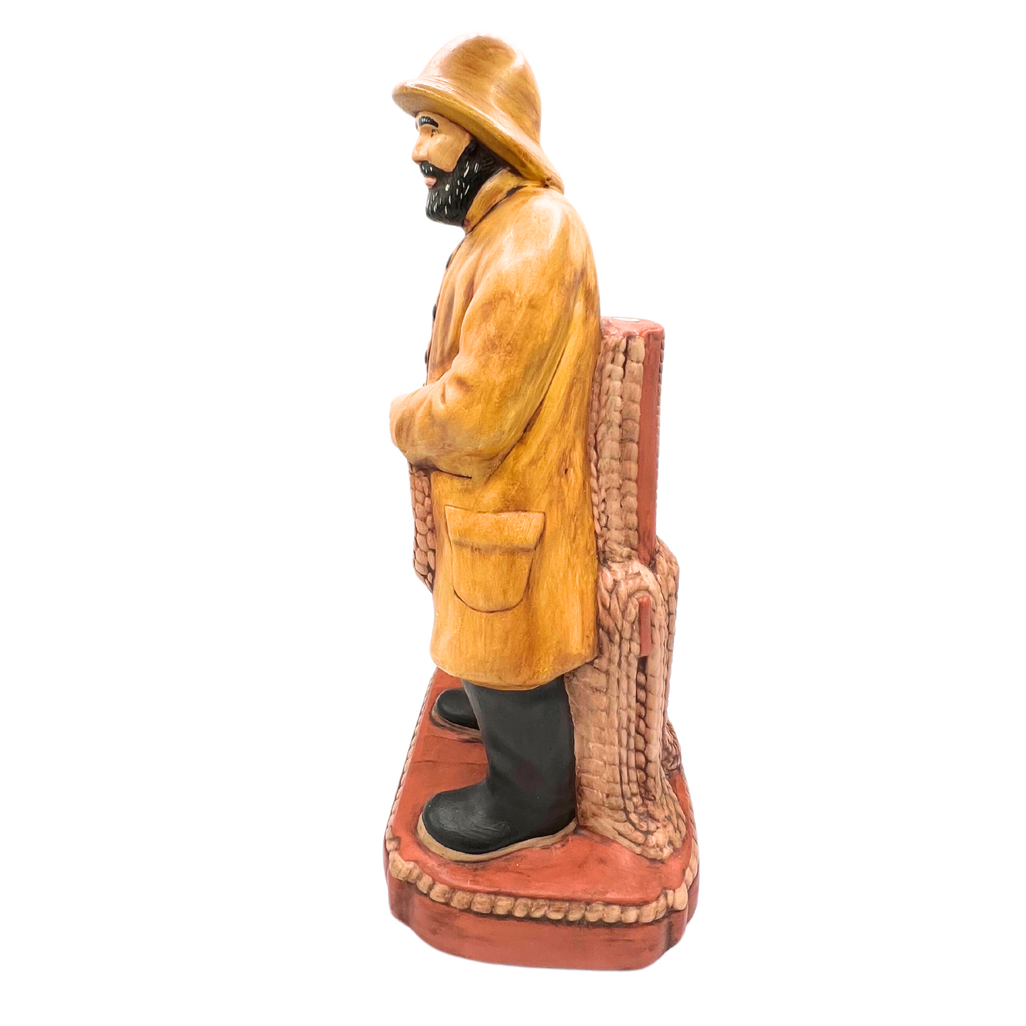 1979 ceramic fisherman statue / lamp base