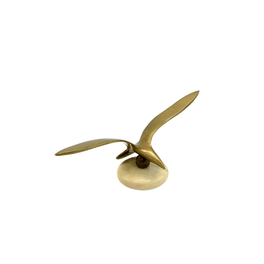 mid-century modern brass gull