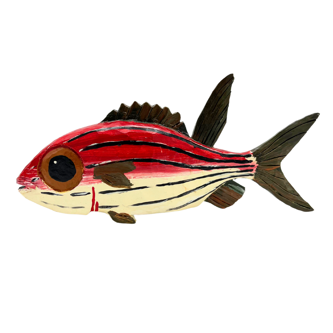 hand-carved wooden squirrelfish