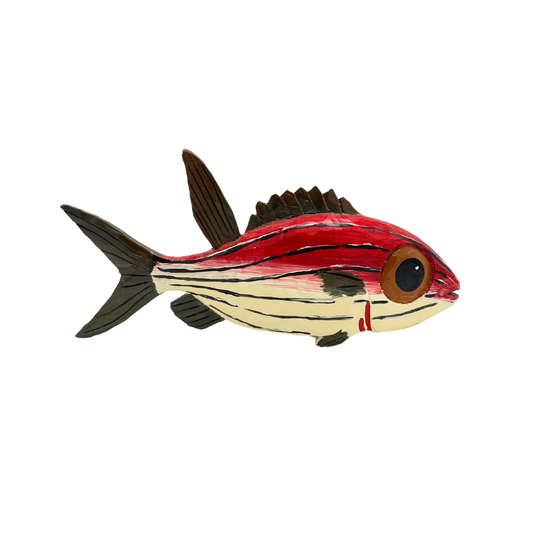 hand-carved wooden squirrelfish