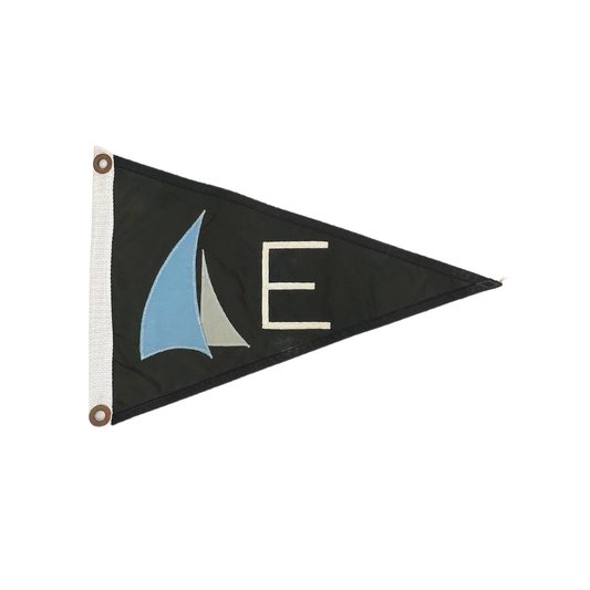 vintage "E" yacht club burgee