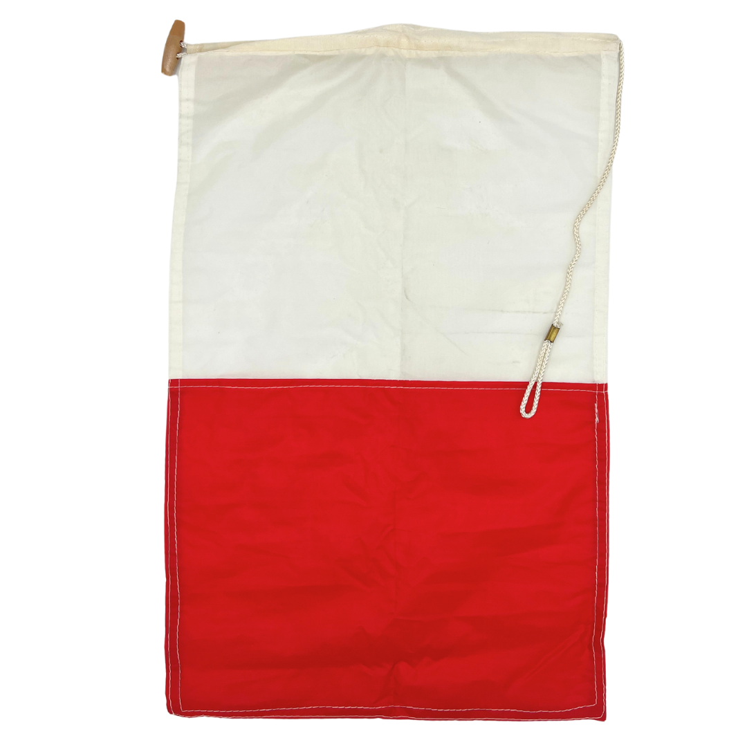 salvaged nautical signal flag - letter H