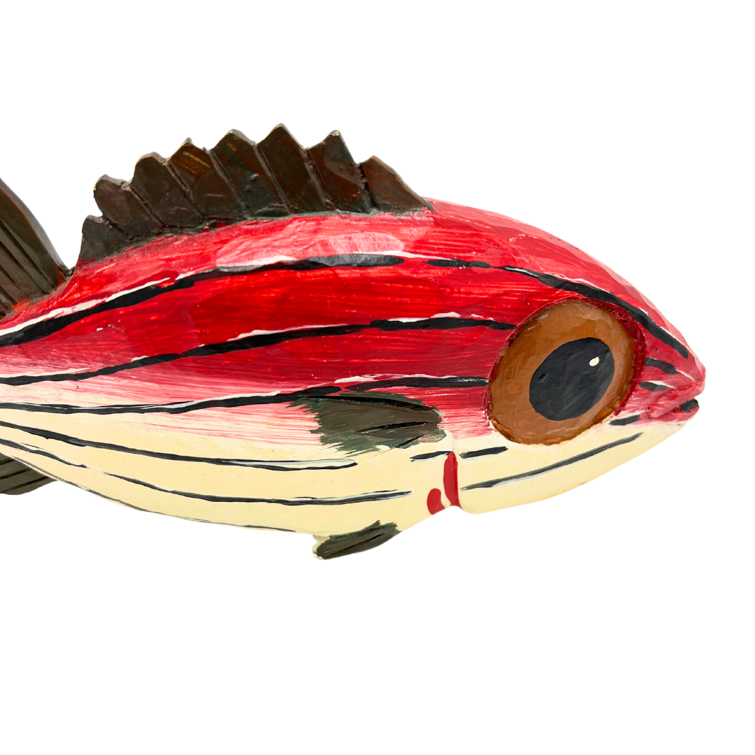 hand-carved wooden squirrelfish