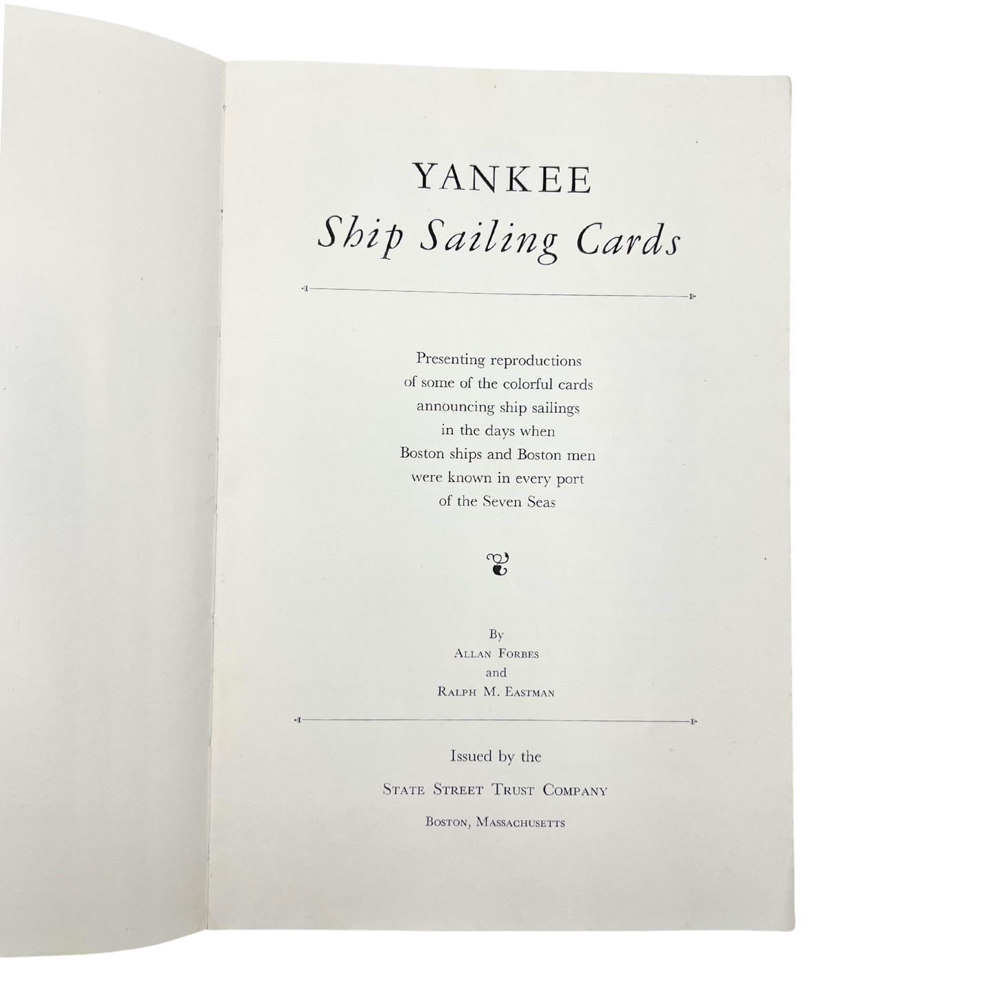 1948 booklet: Yankee Sailing Ship Cards