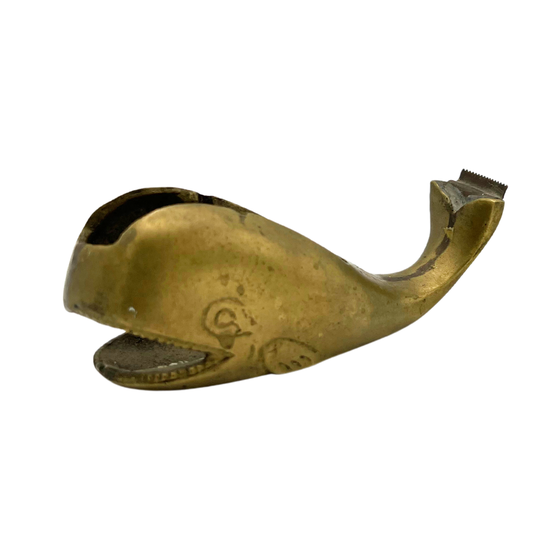 vintage brass whale tape dispenser