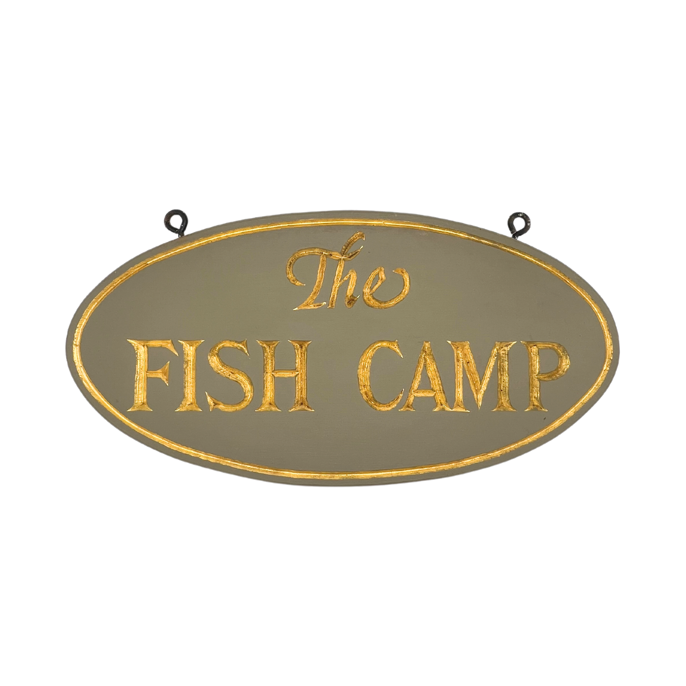 vintage The Fish Camp sign