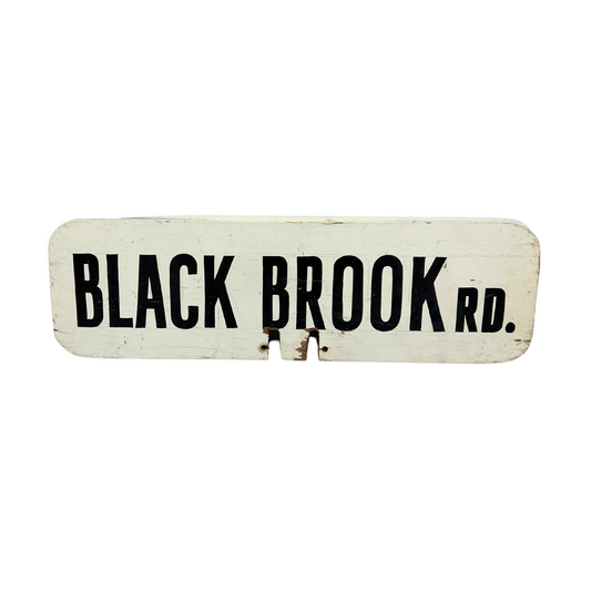 vintage wooden sign - Black Brook Rd